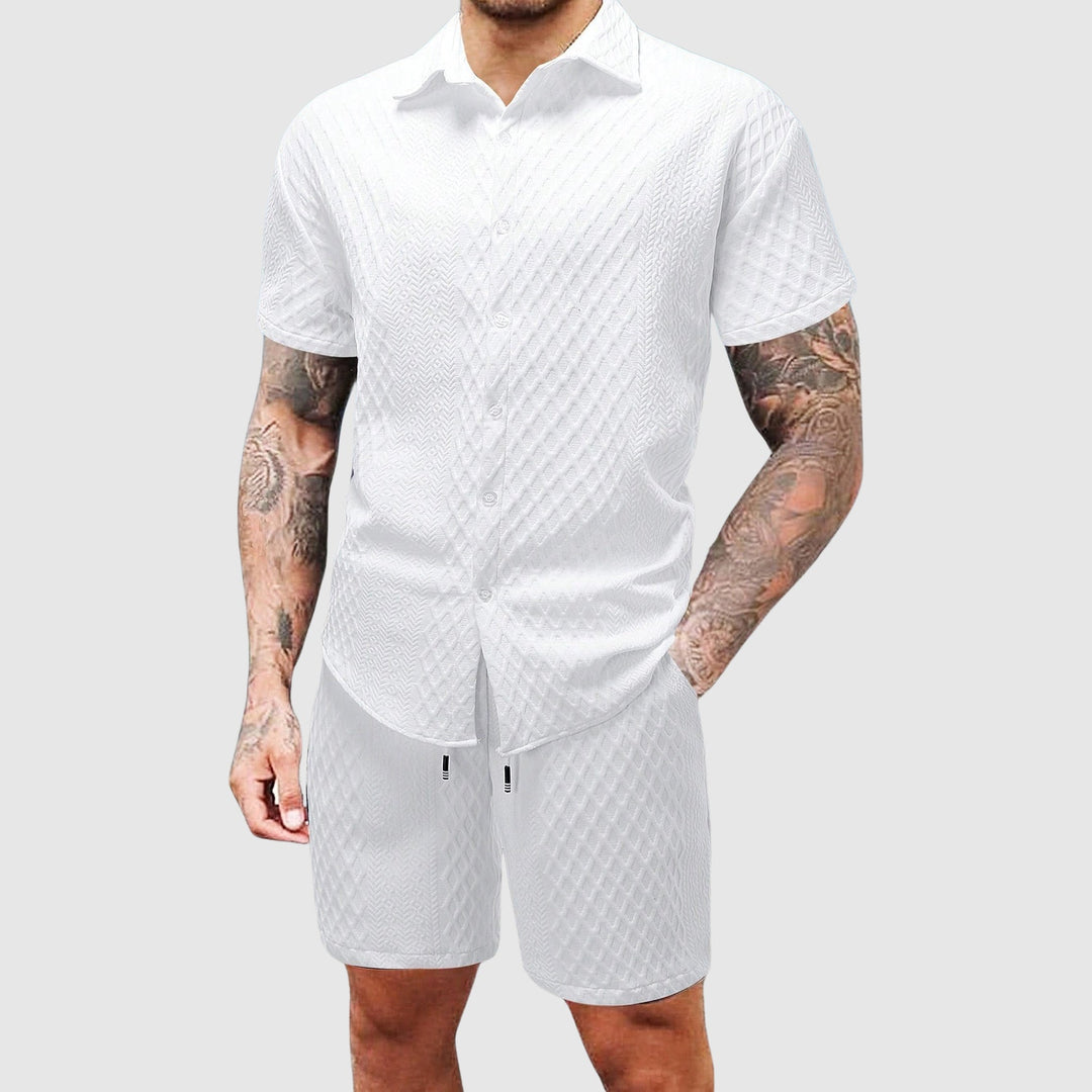 Men's Lightweight Casual Co-ord Set – Matching Shirt and Shorts – view 4
