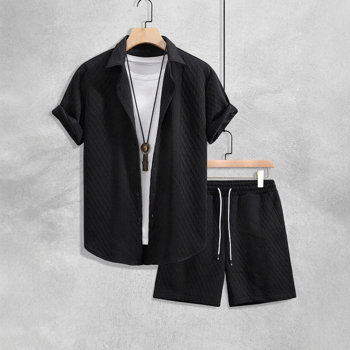 Men's Lightweight Casual Co-ord Set – Matching Shirt and Shorts
