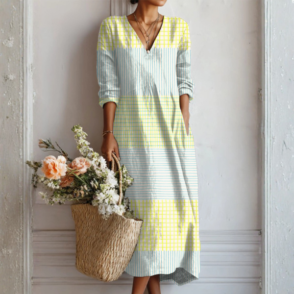 Women's Linen Blend Dress - Effortlessly Stylish & Breathable