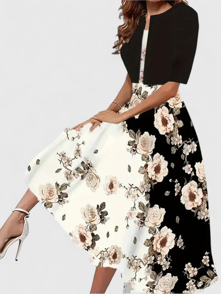 Women's Elegant Midi Dress - Effortless for Any Occasion