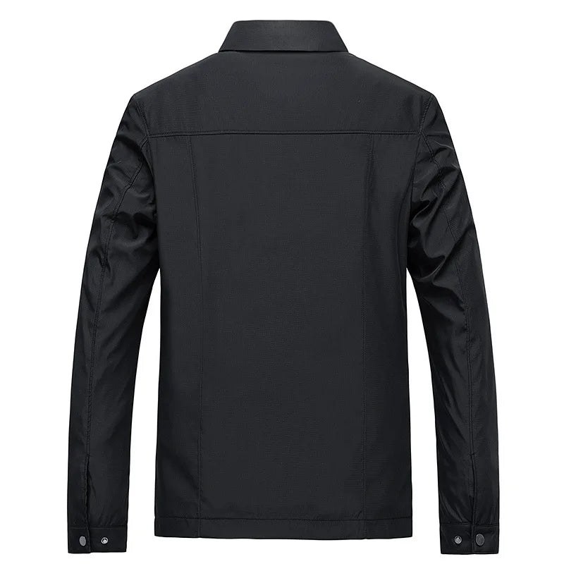 Men's Lightweight Flight Jacket – Massimo Stand Collar Bomber – view 3