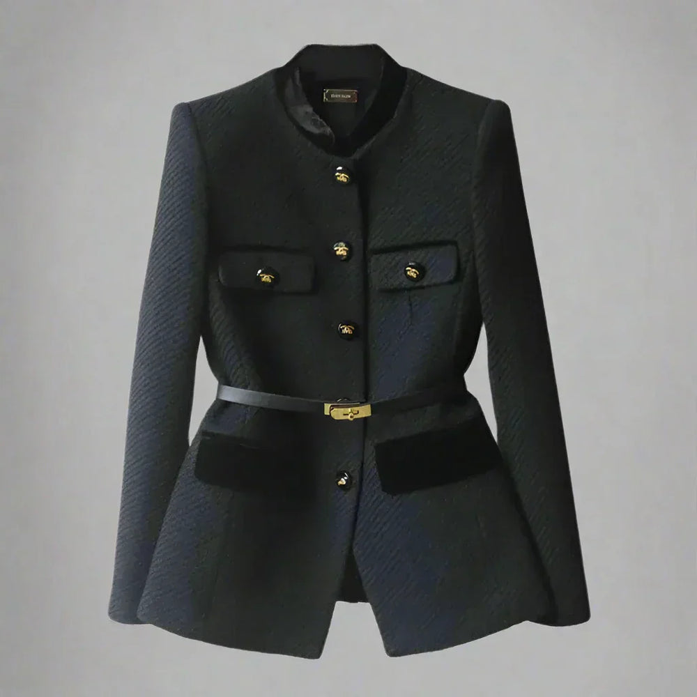 Women's Wool Blend Tailored Jacket – Smart Mid-Length Layer