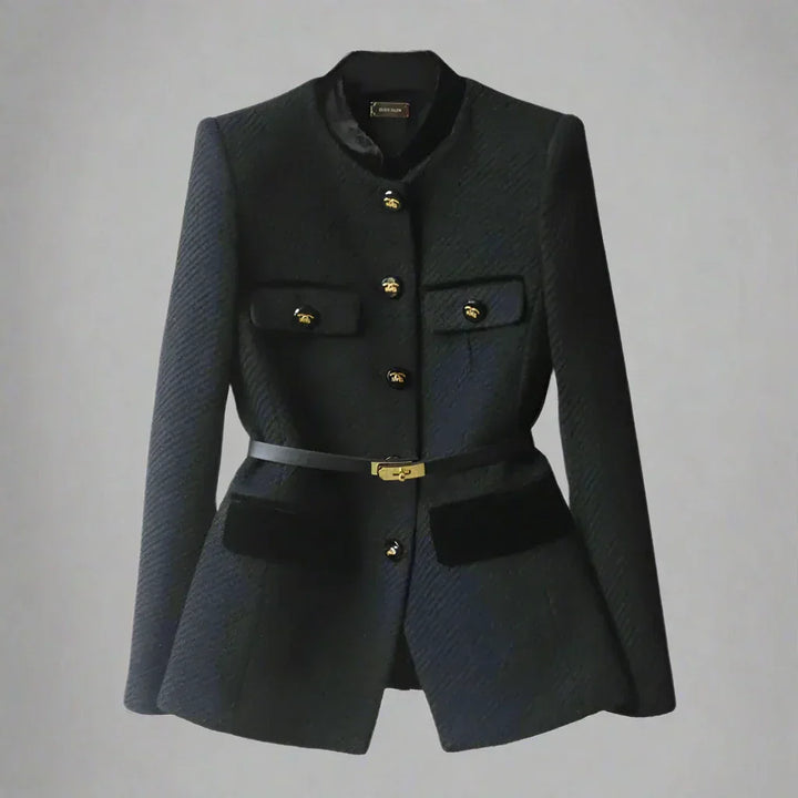 Women's Wool Blend Tailored Jacket – Smart Mid-Length Layer