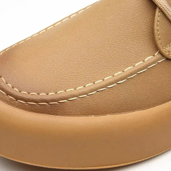 Men's Leather Trainers – Cushioned Smart-Casual Everyday Shoes – view 5