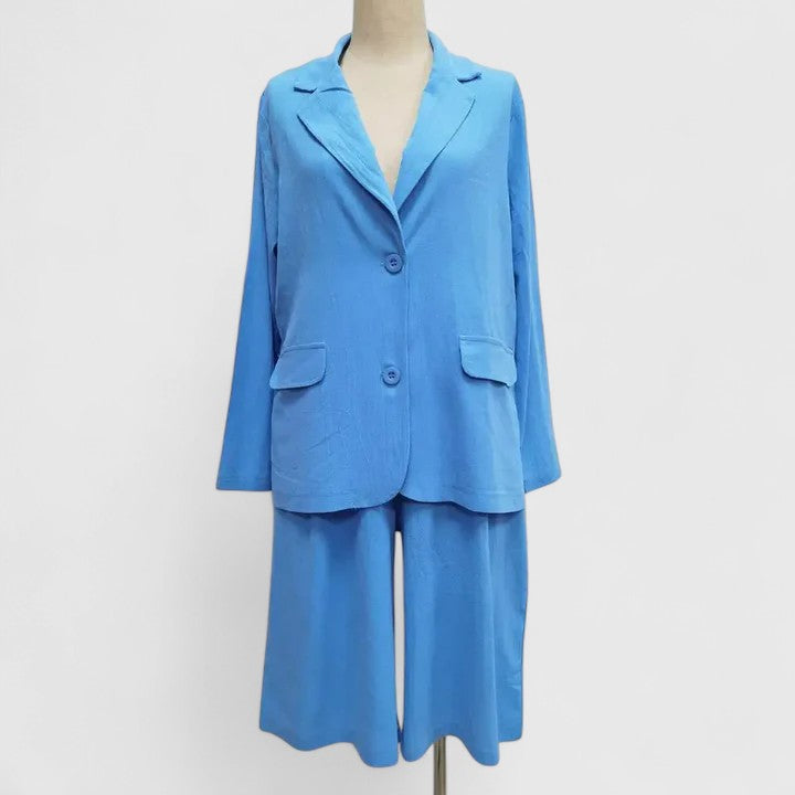 Women's Elegant Two-Piece Suit Set - Perfect for Summer Occasions