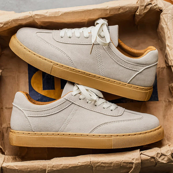 Men's Suede Low-Top Trainers – Gum Sole Casual Sneakers – view 5