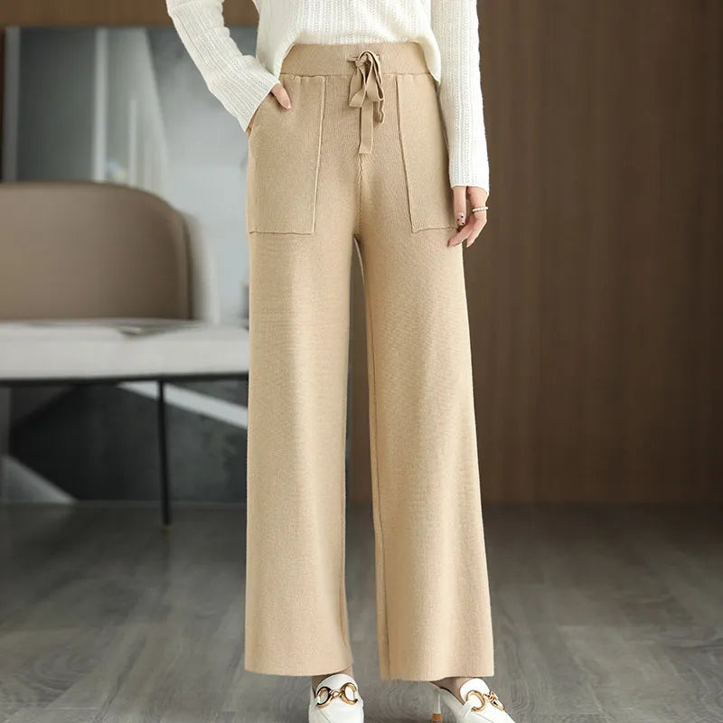 Women's Merino Wool Lounge Trousers – Soft Knit Office to Home – view 10