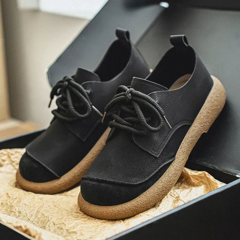 Men's Nomad Leather & Suede Sneakers – Lace-Up Trainers – view 6