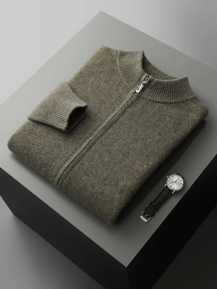 Men's Florenzo Merino Wool Zip-Up Cardigan – Everyday Layering – view 11