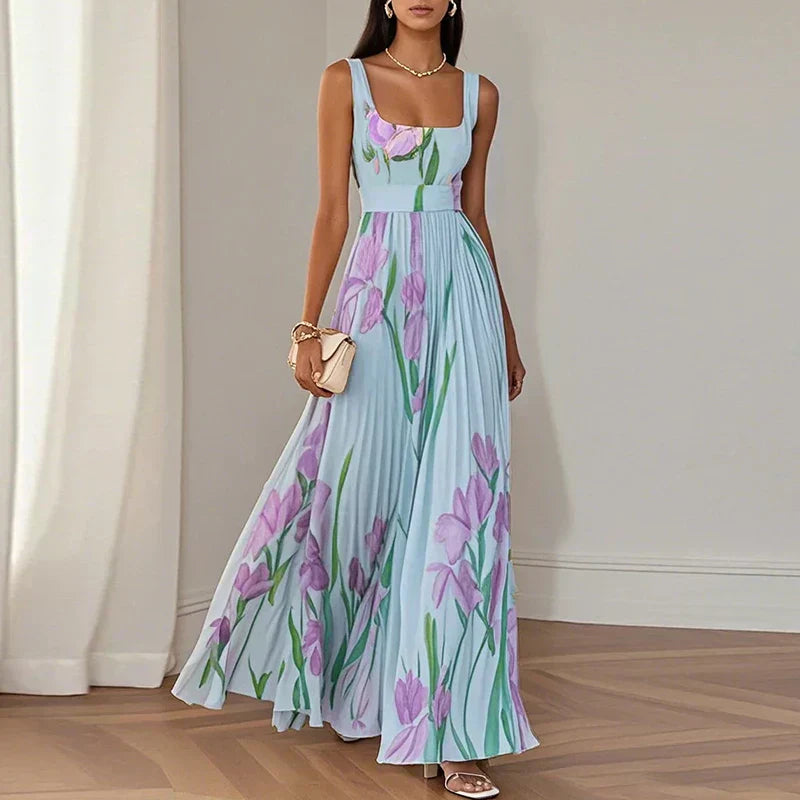 Women's Floral A-Line Maxi Dress – Perfect for Summer Events