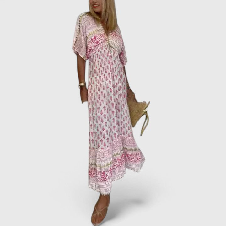 Women's Printed Maxi Dress - Effortless Summer Style