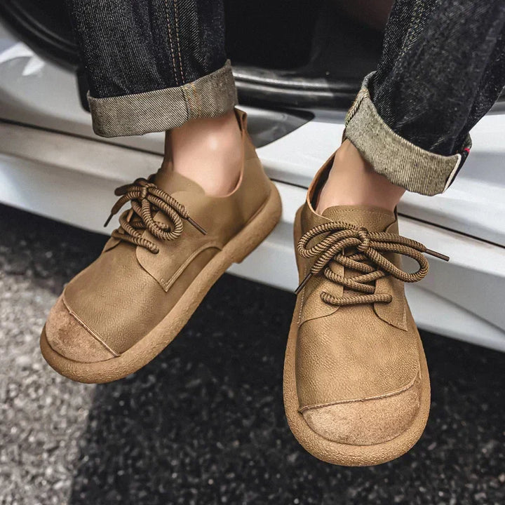 Men's Nomad Leather & Suede Sneakers – Lace-Up Trainers – view 11