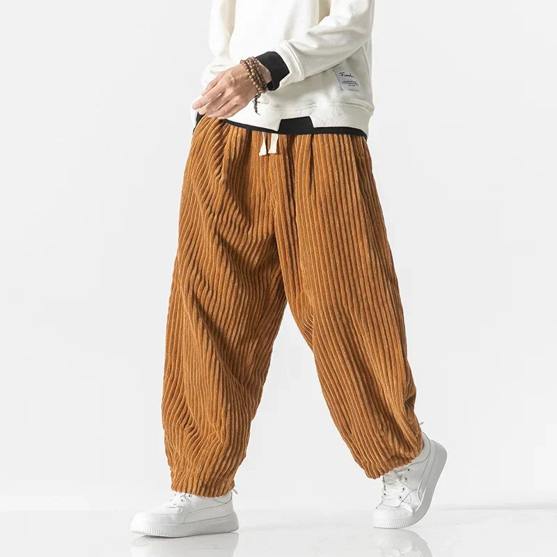 Men's Wide-Wale Corduroy Trousers – Relaxed Drawstring Comfort – view 5