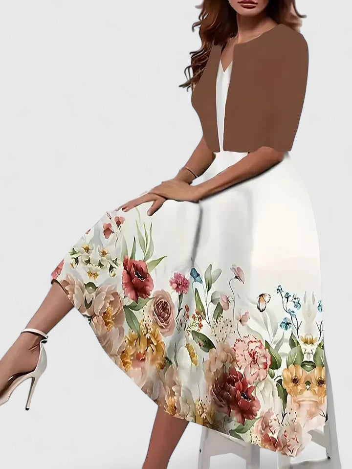 Women's Elegant Midi Dress - Effortless for Any Occasion
