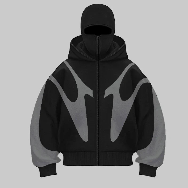 Men's Heavyweight Cotton Balaclava Hoodie – Windproof Streetwear – view 6