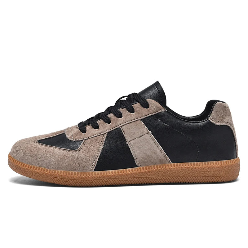 Men's Freedom 67 Vegan Leather Trainers – Suede-Trim Gum Sole – view 7
