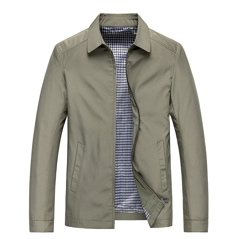 Men's Lightweight Flight Jacket – Massimo Stand Collar Bomber – view 4