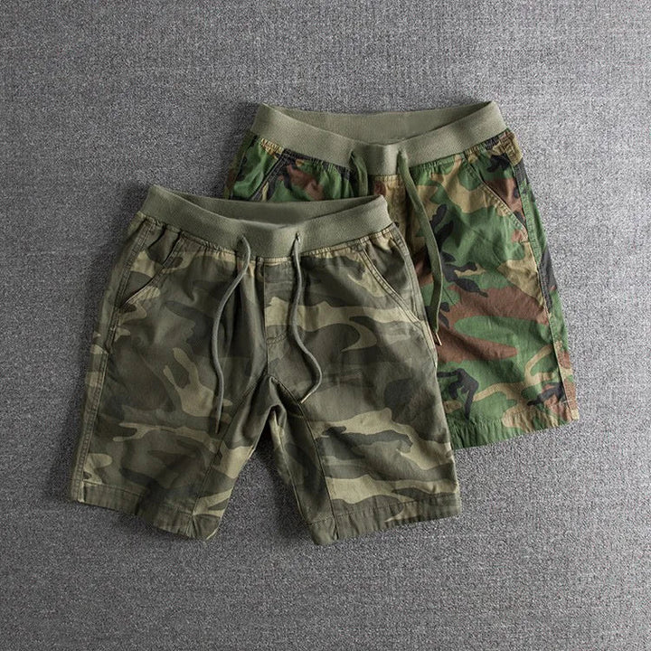 Men's Camo Print Drawstring Shorts – Breathable Everyday Comfort – Bundle Deal (Both Colours)