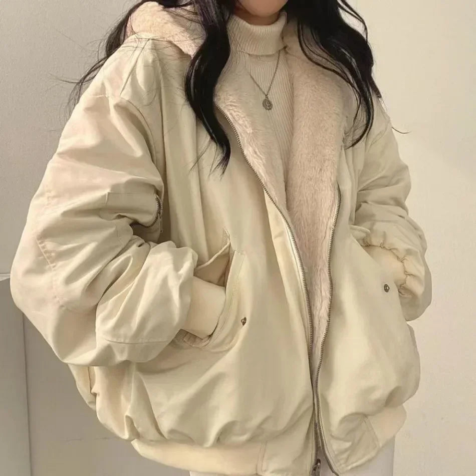 Women's Sherpa-Lined Hooded Jacket – Cosy Oversized Layer – view 7