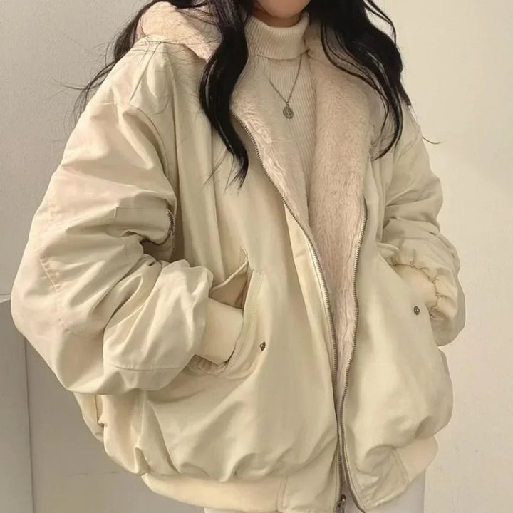 Women's Sherpa-Lined Hooded Jacket – Cosy Oversized Layer – view 7
