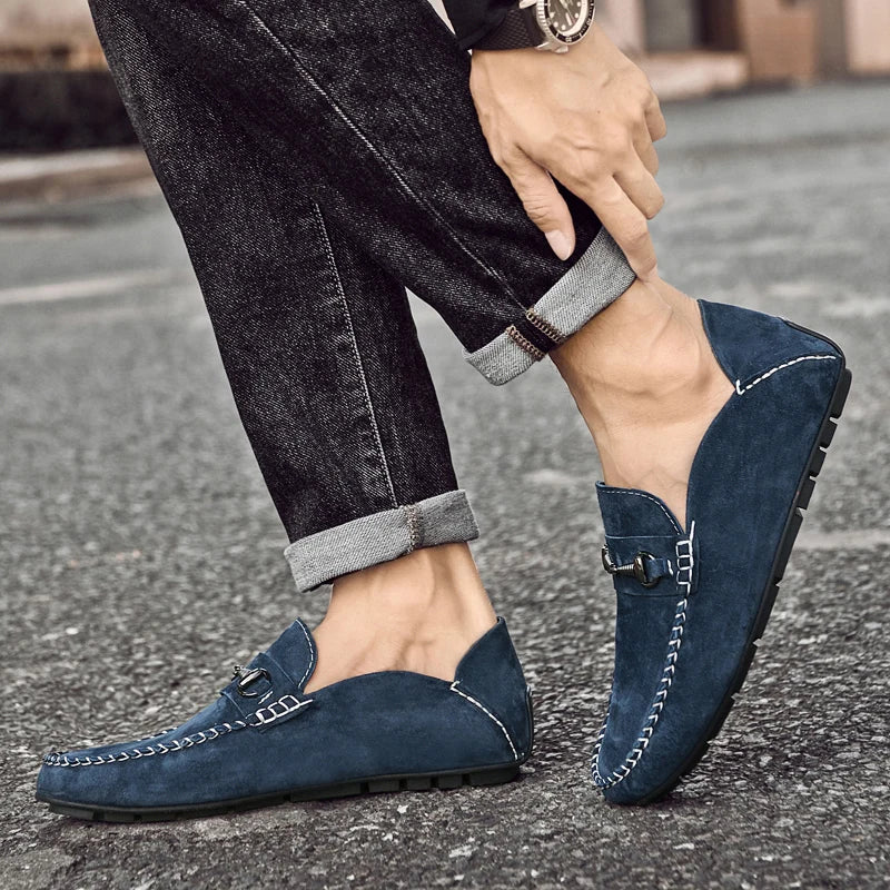 Men's Suede Loafers – Horse-Bit Detail – Non-Slip Sole – view 5