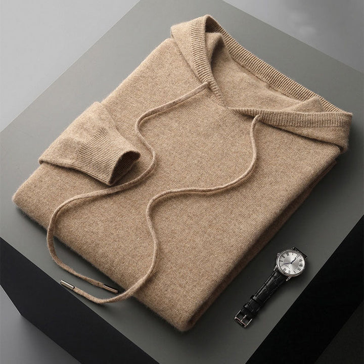 Men's Merino Wool Hoodie – Matteo Soft Knit Layering Piece – view 6