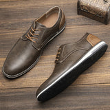 Men's Leather Hybrid Dress Shoes – Cushioned Sole, Office to Weekend