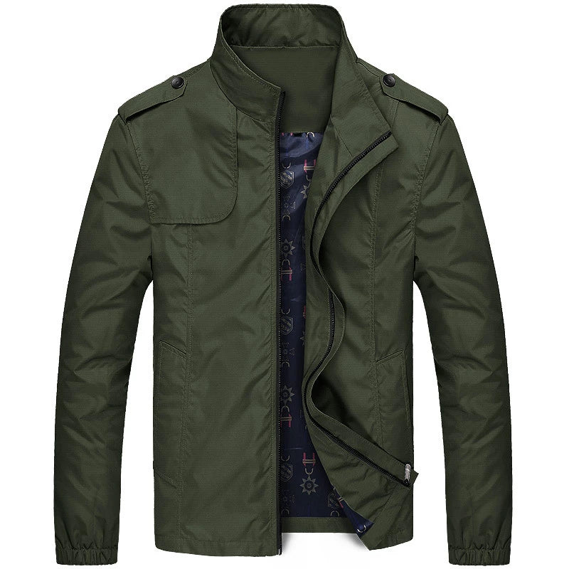 Men's Lightweight Wind-Resistant Jacket – City Layering Shell – Green