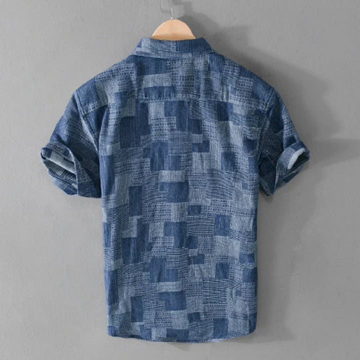 Men's Cotton Blend Check Shirt – Lightweight Relaxed Layer – view 4