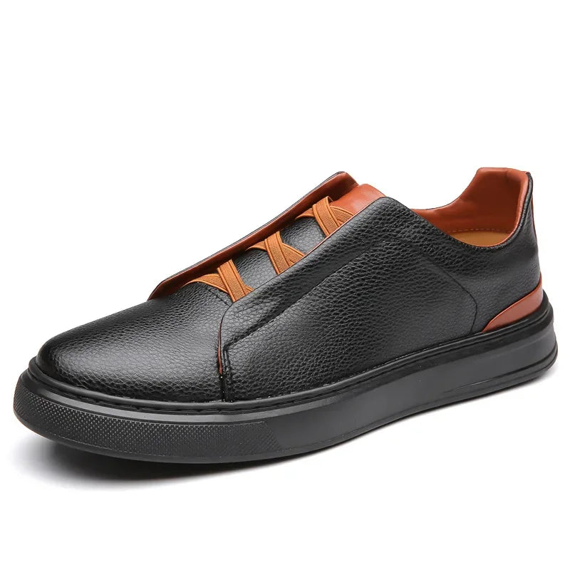 Men's Leather Trainers – Cushioned Low-Profile Everyday Shoes – view 12