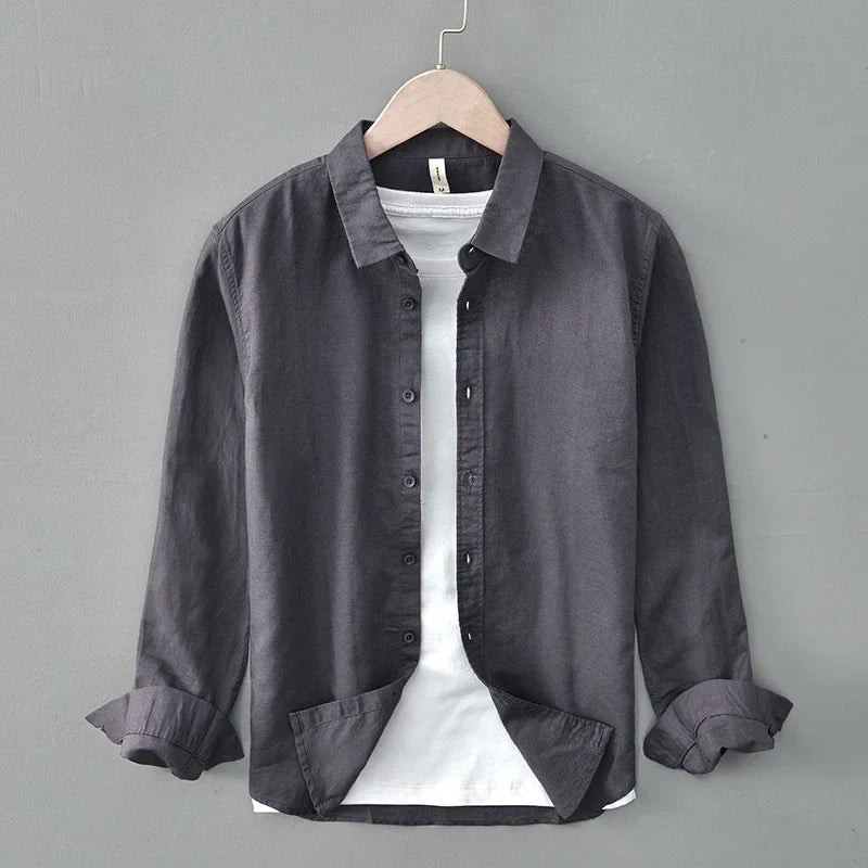 Men's Cotton-Linen Shirt – Bruno Lightweight Summer Button-Up