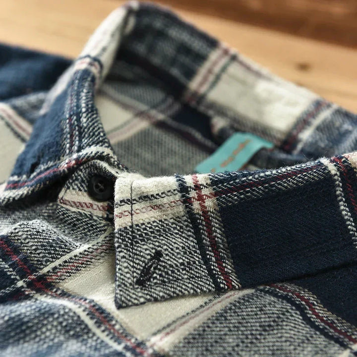 Men's Brushed Cotton Plaid Shirt – Relaxed Weekend Layering – view 4