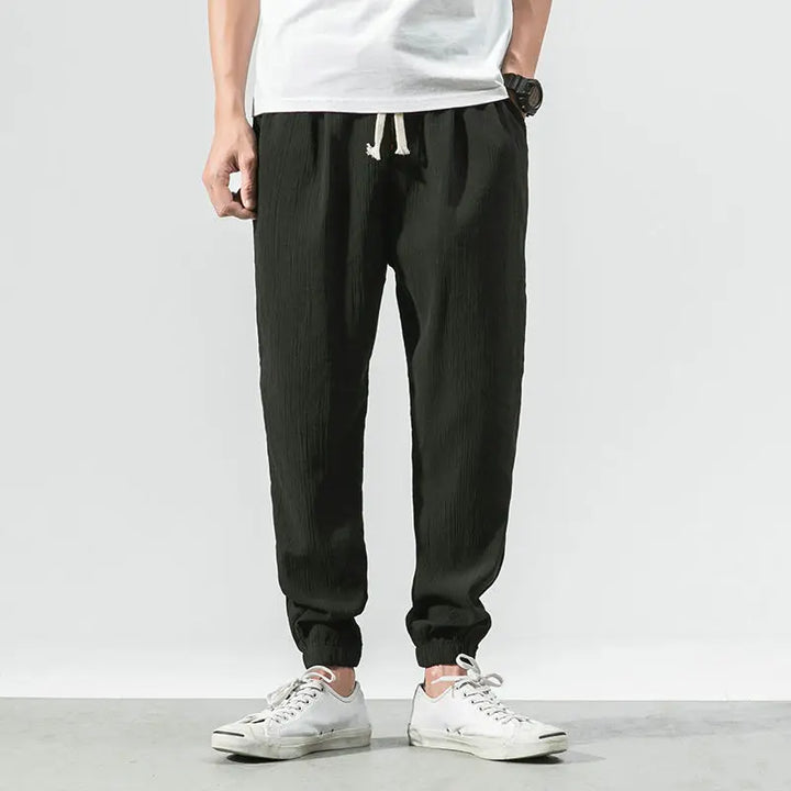 Men's Osaka Comfort Linen Trousers – Tapered Breathable Summer – view 11