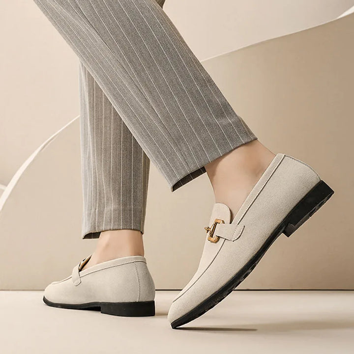 Men's Suede Loafers – Cushioned Slip-On Shoes for Work