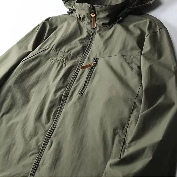 Men's Water-Resistant Shell Jacket – All-Weather Explorer – Black