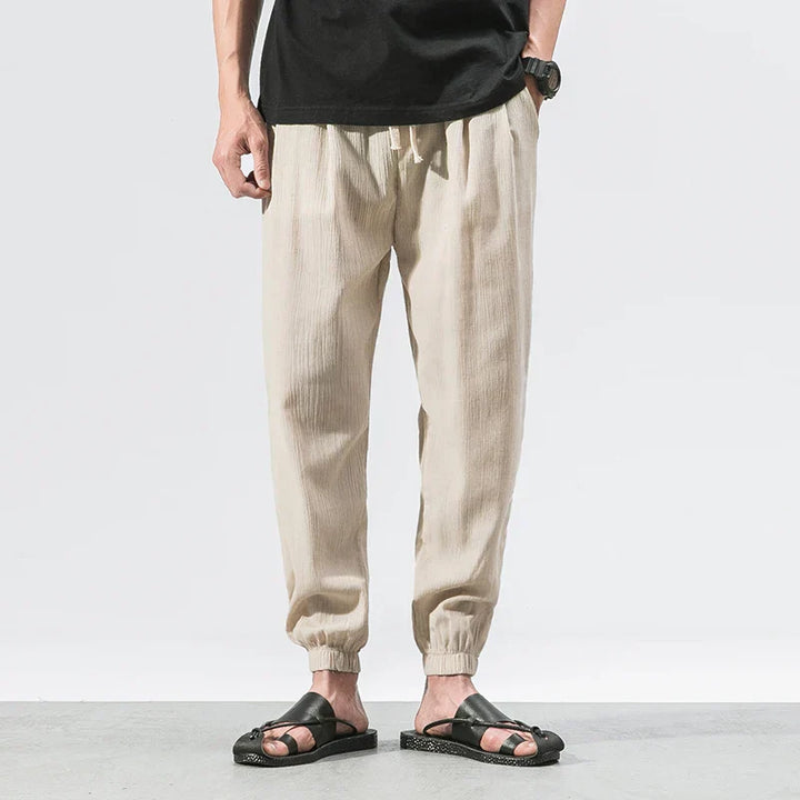 Men's Osaka Comfort Linen Trousers – Tapered Breathable Summer – view 2