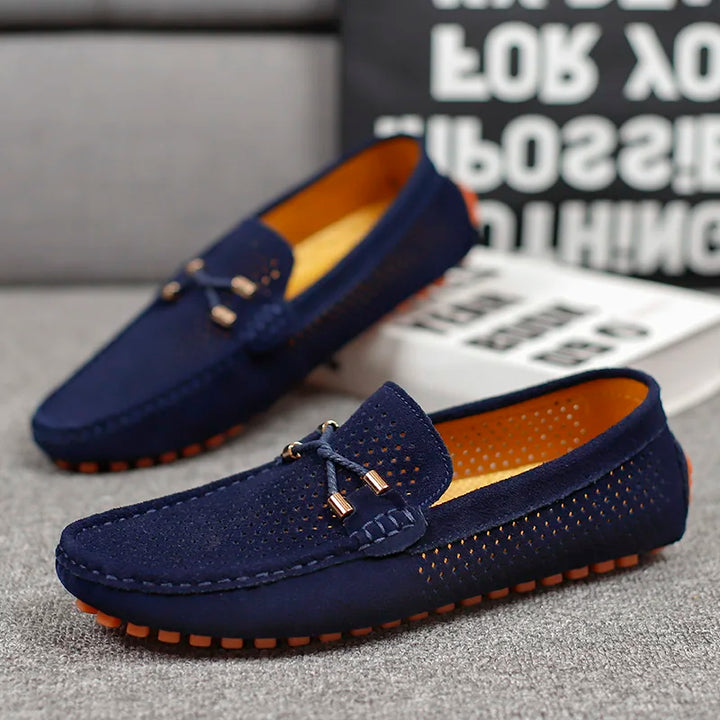 Gianni Men's Perforated Leather Loafers – Breathable Slip-Ons – view 11