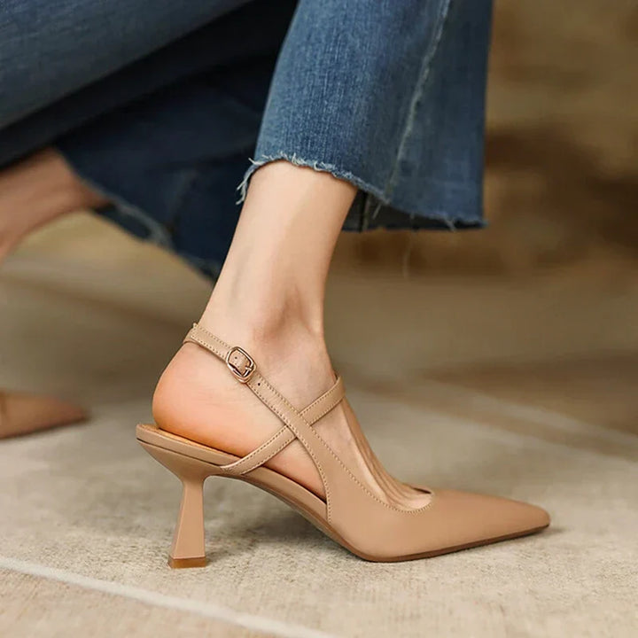 Women's Zoe Ankle Strap Dress Heels - Elegant Pointed Heel for