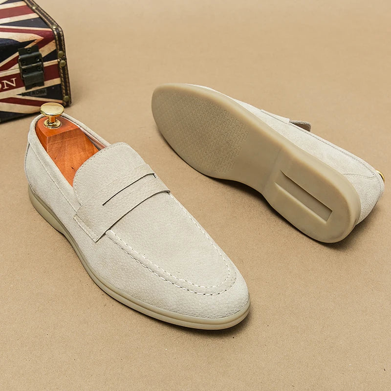 Men's Suede Slip-On Loafers – Milan Smart Casual Shoes – view 4