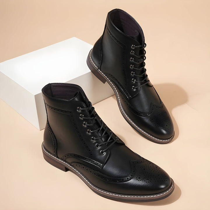 Men's Leather Wingtip Brogue Boots – Smart Everyday Wear – view 7