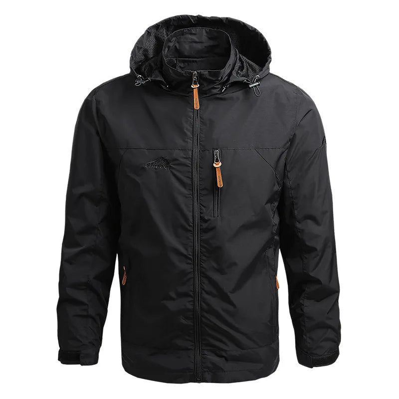 Men's Water-Resistant Shell Jacket – All-Weather Explorer – Navy
