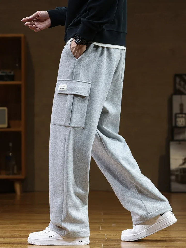 Men's Cotton-Blend Cargo Joggers – Relaxed Wide-Leg Comfort – view 5