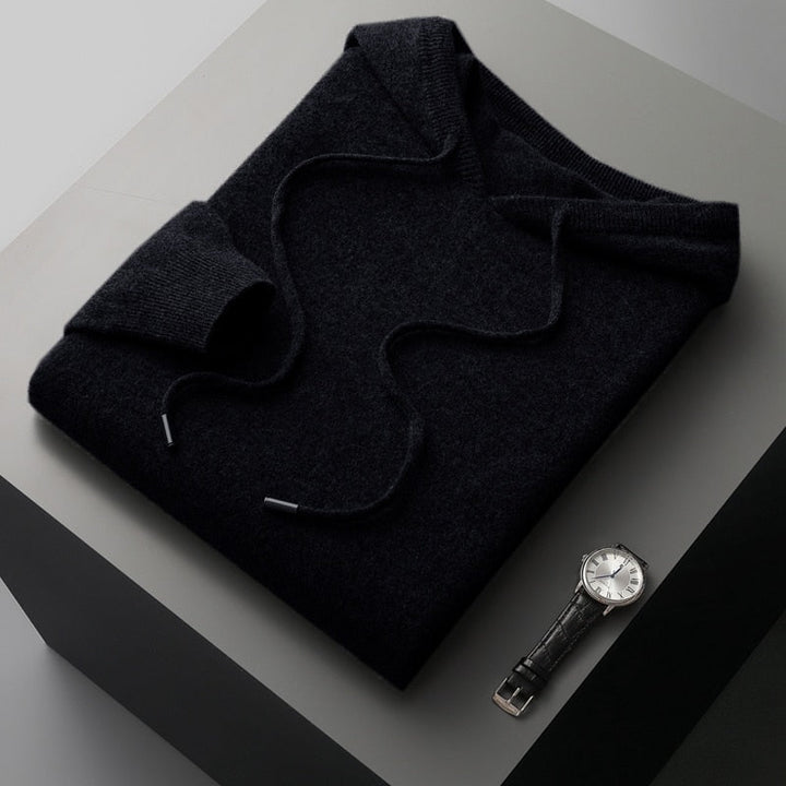 Men's Merino Wool Hoodie – Matteo Soft Knit Layering Piece – view 2