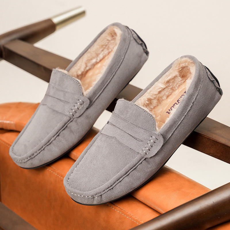 Men's Suede Penny Loafers – Plush-Lined Slip-On Comfort – view 10