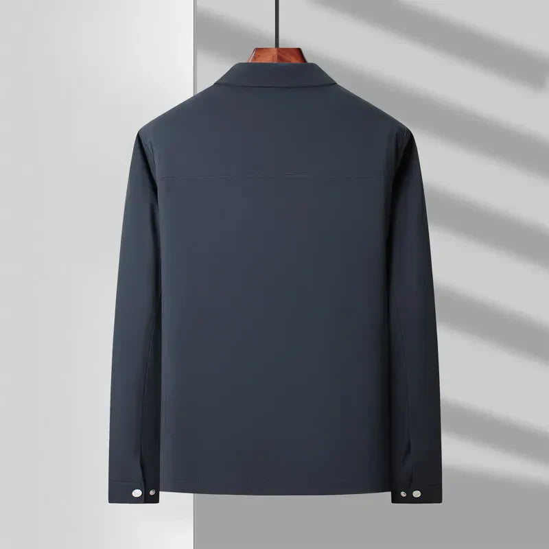 Men's Canvas Zip Jacket – Tailored Structured Casual Coat – view 6