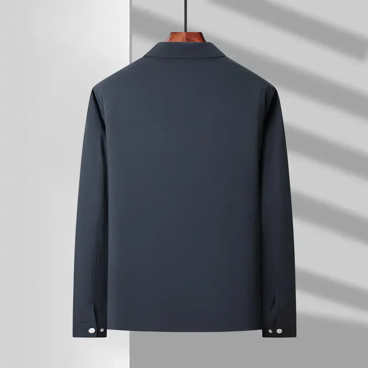 Men's Canvas Zip Jacket – Tailored Structured Casual Coat – view 6