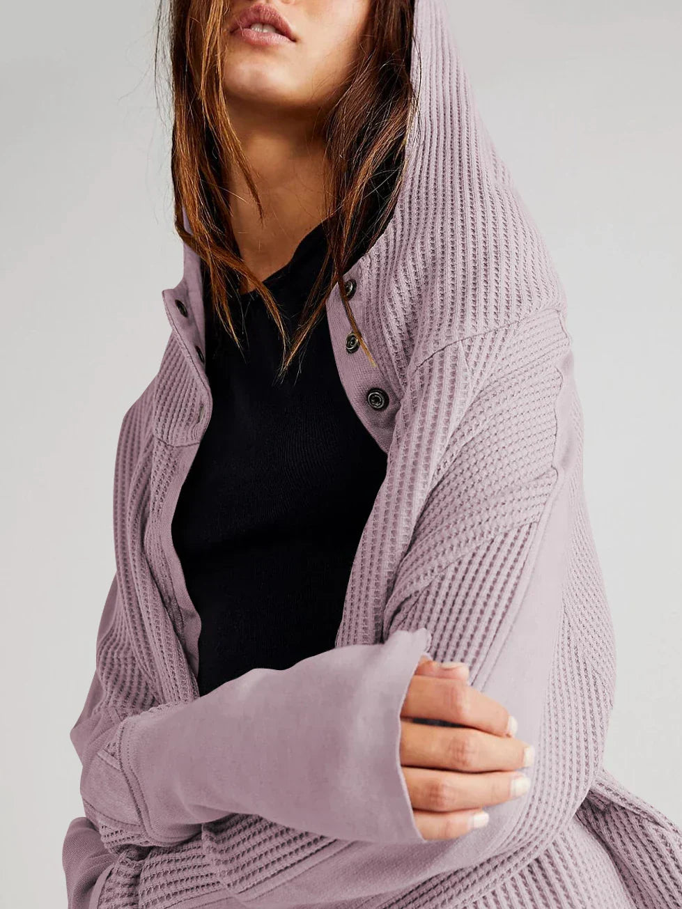 Women's Cropped Cotton Blend Hoodie – Soft Casual Layering
