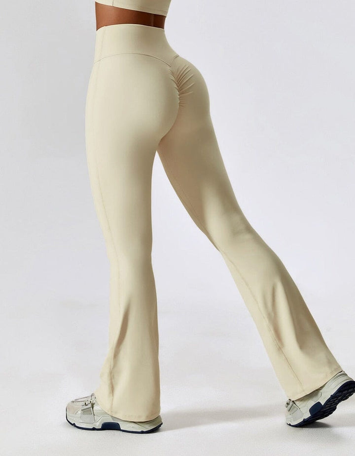 Women's High-Waisted Flared Leggings – Stretch Gym to Yoga Wear – view 2