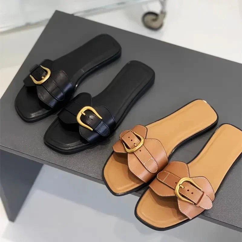 Women's Geneva Buckle Sandals – Cushioned Smart Summer Style – view 5