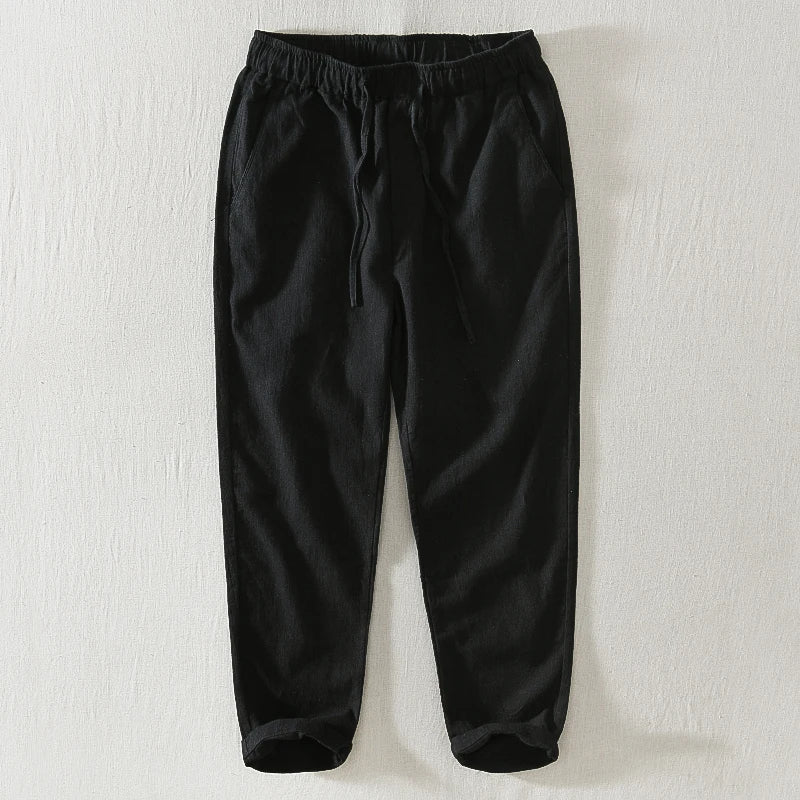 Men's Linen Relaxed-Fit Trousers – Breathable Japanese Style – view 7